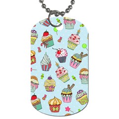 Cupcake Doodle Pattern Dog Tag (one Side) by Sobalvarro