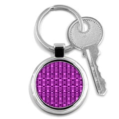 Digital Violet Key Chain (round)