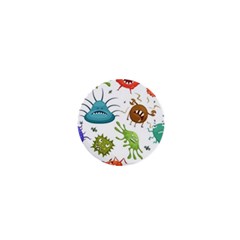 Dangerous Streptococcus Lactobacillus Staphylococcus Others Microbes Cartoon Style Vector Seamless 1  Mini Magnets by Vaneshart