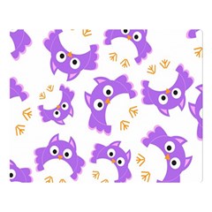 Purple Owl Pattern Background Double Sided Flano Blanket (large)  by Vaneshart
