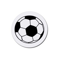 Soccer Lovers Gift Rubber Round Coaster (4 Pack)  by ChezDeesTees