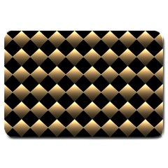 Golden-chess-board-background Large Doormat  by Vaneshart