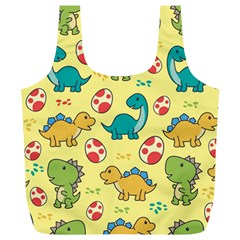 Seamless Pattern With Cute Dinosaurs Character Full Print Recycle Bag (xl) by Vaneshart