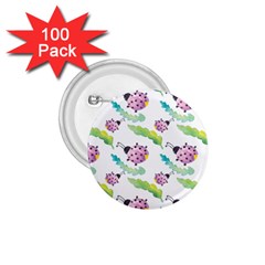 Watercolor Pattern With Lady Bug 1 75  Buttons (100 Pack)  by Vaneshart