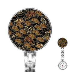 Oriental-traditional-seamless-pattern Stainless Steel Nurses Watch