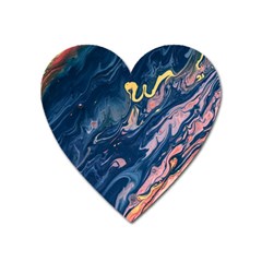 Liquid-abstract-paint-texture Heart Magnet by Vaneshart
