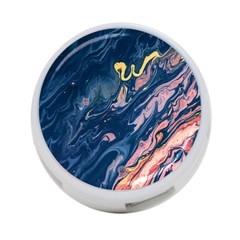 Liquid-abstract-paint-texture 4-port Usb Hub (two Sides)