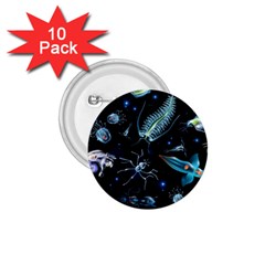 Colorful Abstract Pattern Consisting Glowing Lights Luminescent Images Marine Plankton Dark Background 1 75  Buttons (10 Pack) by BangZart