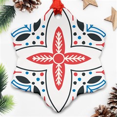 Motif Snowflake Ornament (two Sides) by Sobalvarro