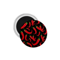 Seamless Vector Pattern Hot Red Chili Papper Black Background 1 75  Magnets by BangZart