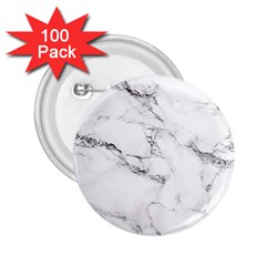 White Faux Marble 2 25  Buttons (100 Pack) 