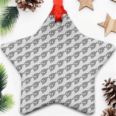 Comic Head Skull Hat Pattern 2 Ornament (star) by DinzDas