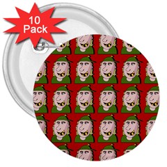 Village Dude - Hillbilly And Redneck - Trailer Park Boys 3  Buttons (10 Pack)  by DinzDas