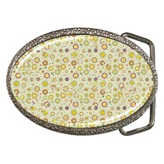 Abstract Flowers And Circle Belt Buckles by DinzDas