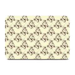 Abstract Flowers And Circle Plate Mats by DinzDas