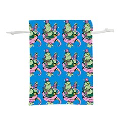Monster And Cute Monsters Fight With Snake And Cyclops Lightweight Drawstring Pouch (m) by DinzDas