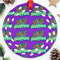 Jaw Dropping Comic Big Bang Poof Ornament (round Filigree) by DinzDas