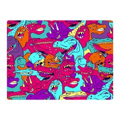 Dinos Double Sided Flano Blanket (mini)  by Sobalvarro