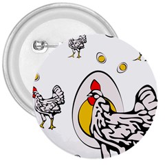 Roseanne Chicken, Retro Chickens 3  Buttons by EvgeniaEsenina