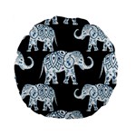 Elephant-pattern-background Standard 15  Premium Round Cushions Front