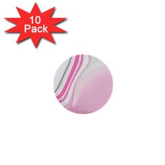 Modern Pink 1  Mini Buttons (10 Pack)  by Sparkle