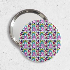 Blue Haired Girl Pattern Blue 2 25  Handbag Mirrors