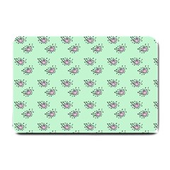 Zodiac Bat Pink Mint Small Doormat  by snowwhitegirl