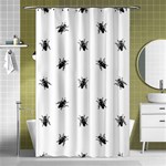 Housefly Drawing Motif Print Pattern Shower Curtain 48  x 72  (Small)  Curtain(48  X 72 ) - 42.18 x64.8  Curtain(48  X 72 )