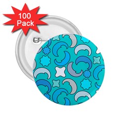 Cloudy Blue Moon 2 25  Buttons (100 Pack) 