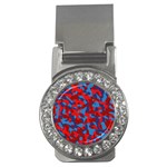 Red and Blue Camouflage Pattern Money Clips (CZ)  Front