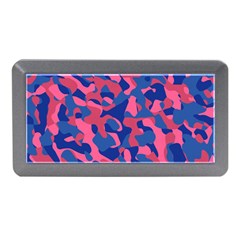 Blue And Pink Camouflage Pattern Memory Card Reader (mini) by SpinnyChairDesigns