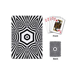 Black And White Line Art Stripes Pattern Playing Cards Single Design (mini) by SpinnyChairDesigns