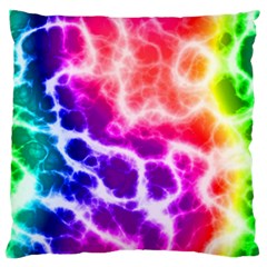 Colorful Tie Dye Pattern Texture Large Flano Cushion Case (one Side) by SpinnyChairDesigns