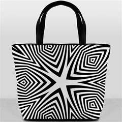 Abstract Zebra Stripes Pattern Bucket Bag by SpinnyChairDesigns