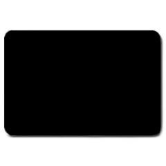 Plain Black Solid Color Large Doormat  by FlagGallery