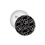 Black and White Peace Symbols 1.75  Buttons Front