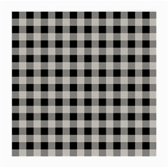 Black And White Buffalo Plaid Medium Glasses Cloth (2 Sides)
