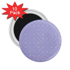 Royal Purple Grey And White Truchet Pattern 2 25  Magnets (10 Pack)  by SpinnyChairDesigns