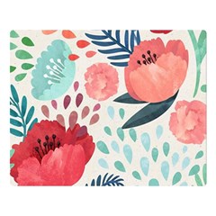 Floral  Double Sided Flano Blanket (large)  by Sobalvarro