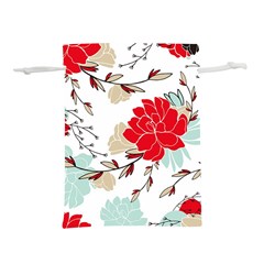 Floral Pattern  Lightweight Drawstring Pouch (l) by Sobalvarro