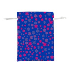 Bisexual Pride Tiny Scattered Flowers Pattern Lightweight Drawstring Pouch (s) by VernenInk