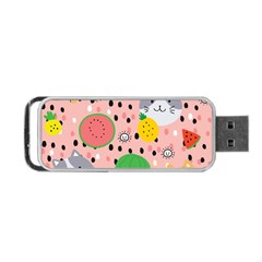 Cats And Fruits  Portable Usb Flash (two Sides) by Sobalvarro