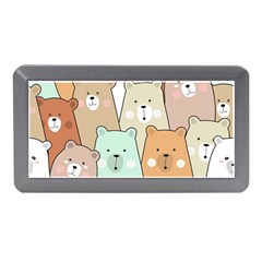 Colorful-baby-bear-cartoon-seamless-pattern Memory Card Reader (mini) by Sobalvarro