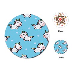 Unicorns  Playing Cards Single Design (round) by Sobalvarro