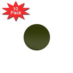 Army Green Color Ombre 1  Mini Buttons (10 Pack)  by SpinnyChairDesigns