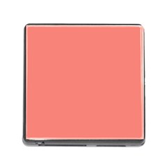 True Coral Pink Color Memory Card Reader (square 5 Slot) by SpinnyChairDesigns