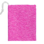 Neon Pink Color Texture Drawstring Pouch (4XL) Back