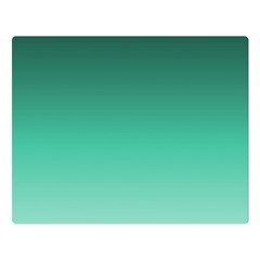 Biscay Green Gradient Ombre Double Sided Flano Blanket (large)  by SpinnyChairDesigns