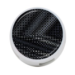 Black Abstract Pattern 4-port Usb Hub (two Sides) by SpinnyChairDesigns