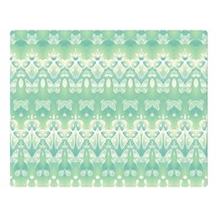 Boho Biscay Green Pattern Double Sided Flano Blanket (large)  by SpinnyChairDesigns